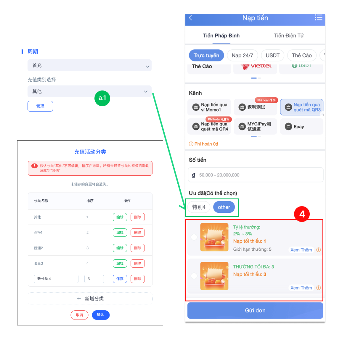 分类选择前端配置