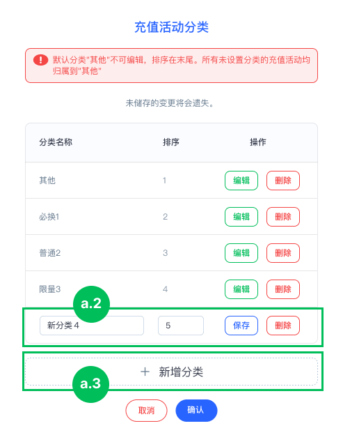 分类管理前端页面
